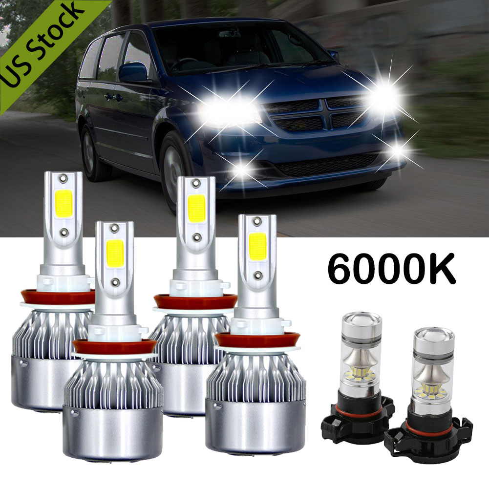 6Pcs LED Headlight + Fog Bulbs For Dodge Grand Caravan 2011-2019 2012 2013 2016 | eBay Led Headlights For 2013 Dodge Grand Caravan